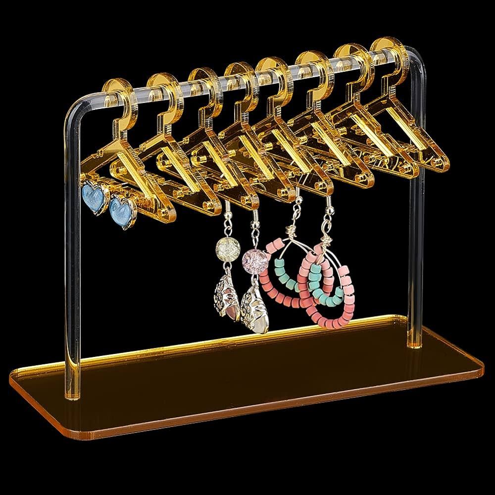 PH PandaHall Earring Holder Stand, Cloth-Horse Shape Jewelry Display Gold Dangle Earring Hanging ... | Amazon (US)