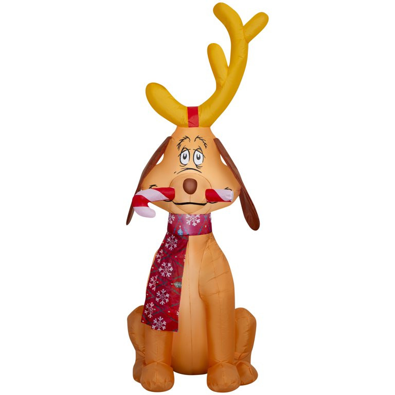 5 ft Max with Candy Cane Christmas Airblown Yard Inflatable, Multicolor, by Dr. Seuss - Walmart.c... | Walmart (US)