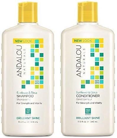 Andalou Naturals Sunflower & Citrus Brilliant Shine Shampoo and Conditioner Bundle, 100% Sulfate Fre | Amazon (US)