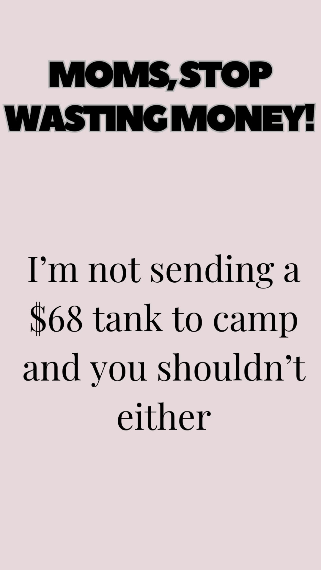 Do not send a $68 Lululemon tank top to camp when I found you the same exact one on Amazon for $15.  

Details and fit are the same as well.  

Use code 3HFMIKQD at checkout to get the 50% discount  

 #LTKActive #LTKSaleAlert