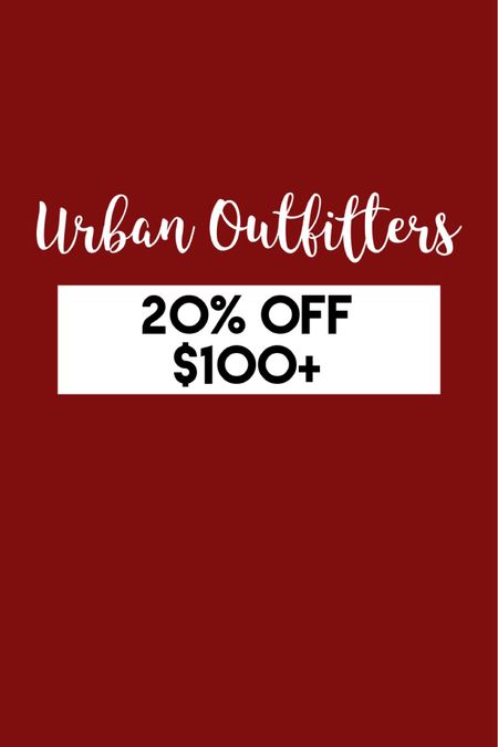 LTK sale urban outfitters 20% off $100+

#LTKSale #LTKsalealert