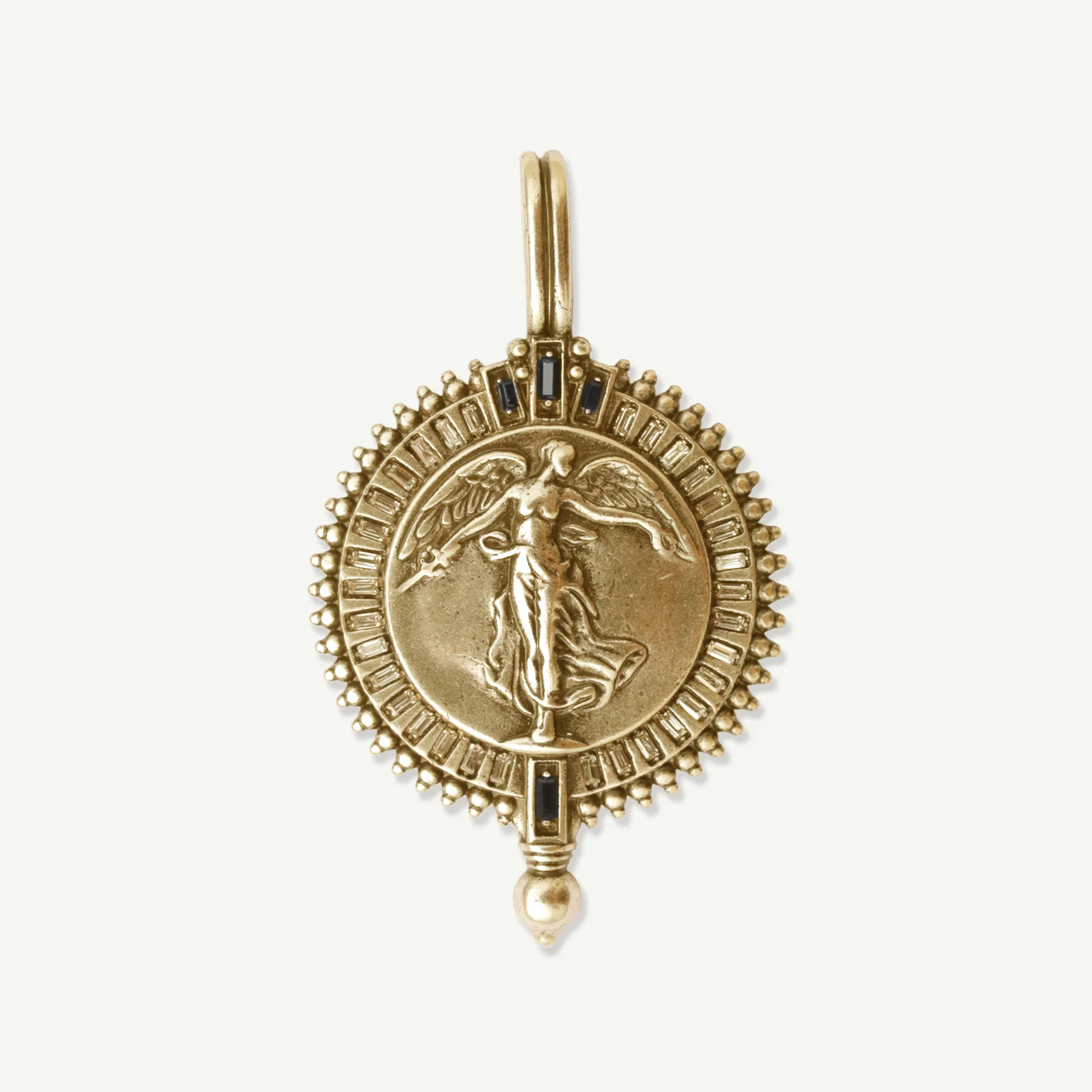 Victoria Coin Pendant Antique Gold | Rahya Jewelry Design