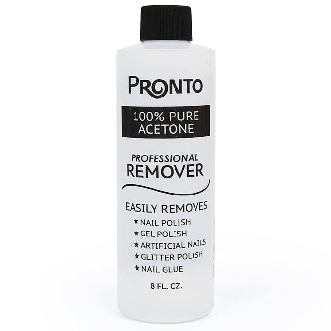 Pronto 100% Pure Acetone - Quick, Professional Nail Polish Remover - For Natural, Gel, Acrylic, S... | Amazon (US)