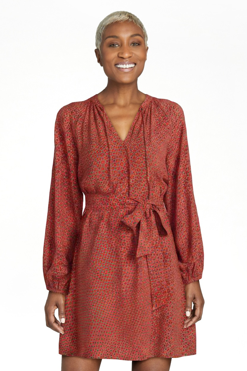 Scenario Women's and Women's Plus Mini Dress with Long Balloon Sleeves, Sizes XS-4X | Walmart (US)