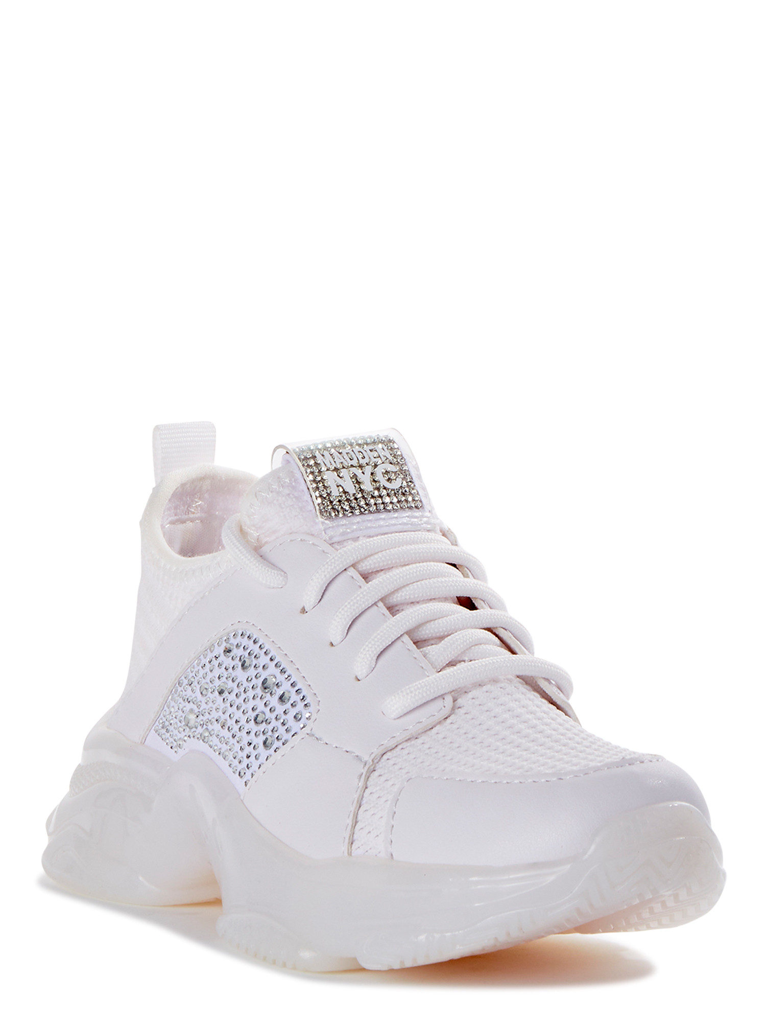 Madden NYC Little Girl & Big Girl Rhinestone Sneakers, Sizes 13-6 | Walmart (US)