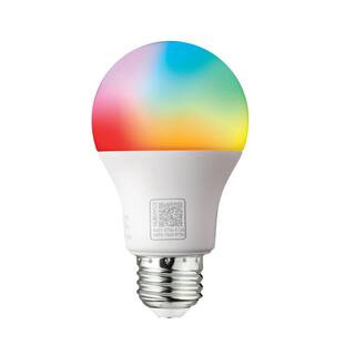 EcoSmart 60-Watt Equivalent Smart Hubspace A19 Color Changing CEC LED Light Bulb with Voice Contr... | The Home Depot