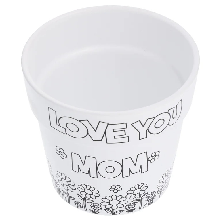 Love You Mom DIY Paint-a-Pot Arts and Crafts Kit, 6 Pieces, Mother's Day by Way To Celebrate | Walmart (US)