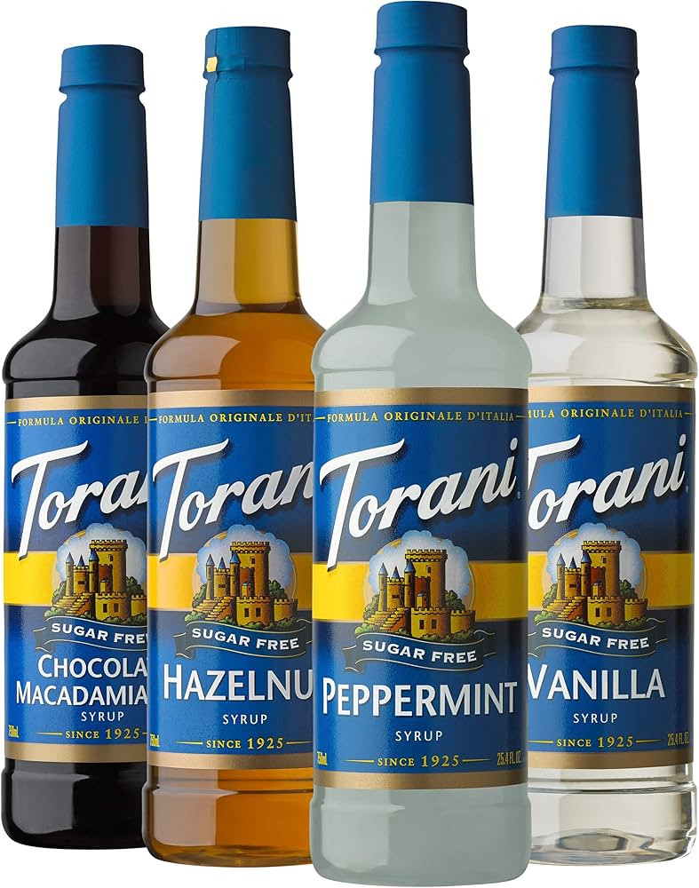 Torani Sugar Free Syrup, Holiday Variety Pack, 25.4 Ounce (Pack of 4) | Amazon (US)