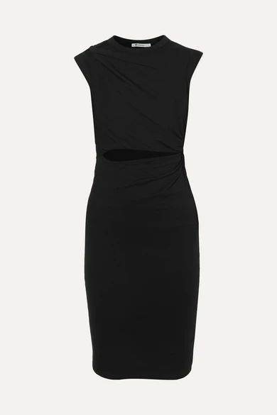 T by Alexander Wang - Twisted Stretch-cotton Jersey Mini Dress - Black | NET-A-PORTER (US)