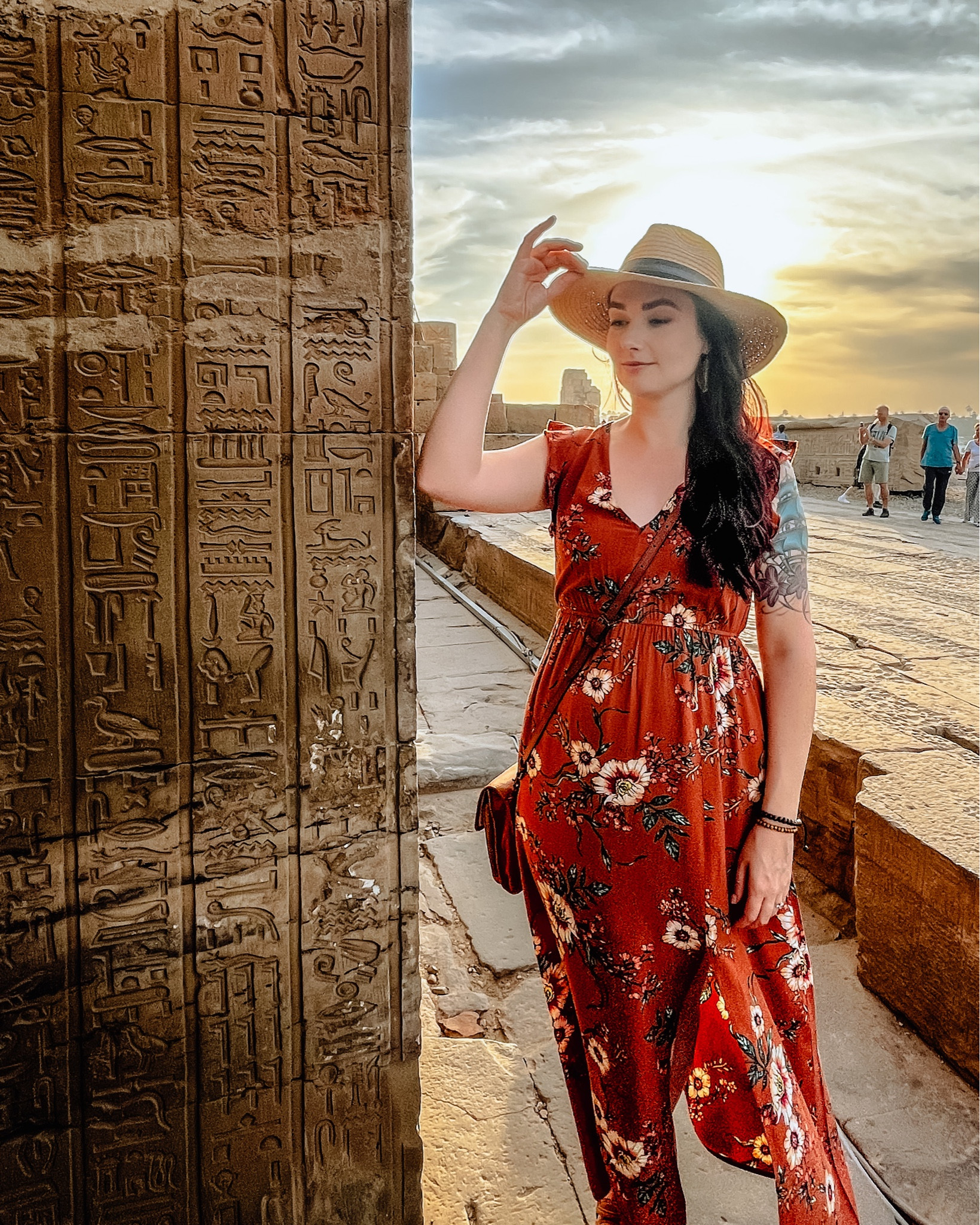 A casual floral maxi dress and comfortable sandals are perfect for a day of exploring. Complete this travel look with a sun hat and leather crossbody bag. Ready for vacation!

#LTKtravel #LTKstyletip #LTKitbag
