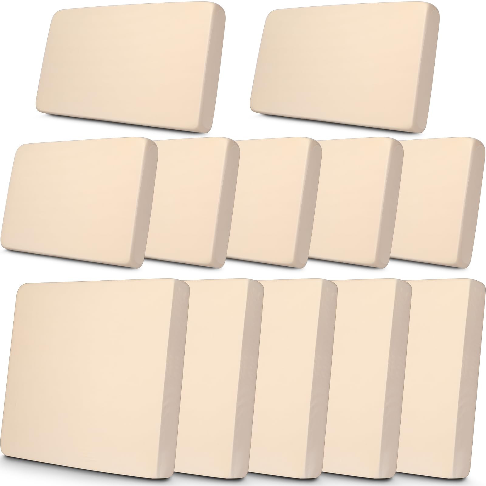 Newwiee 12 Pcs Patio Stretch Sofa Outdoor Cushion Cover Waterproof Replacement 3 Size Couch Slipc... | Amazon (US)
