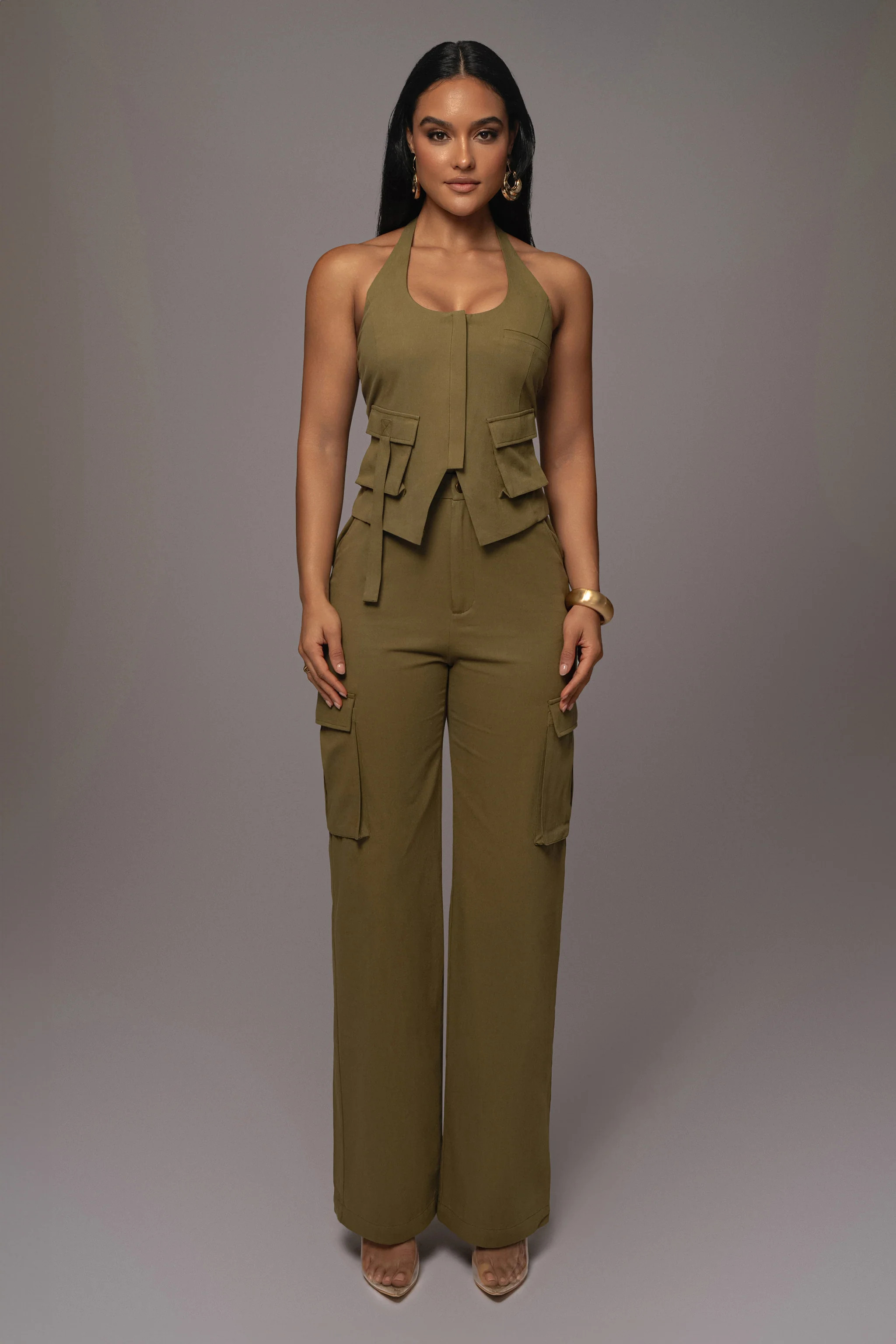Olive Aeris Pant Set | JLUXLABEL