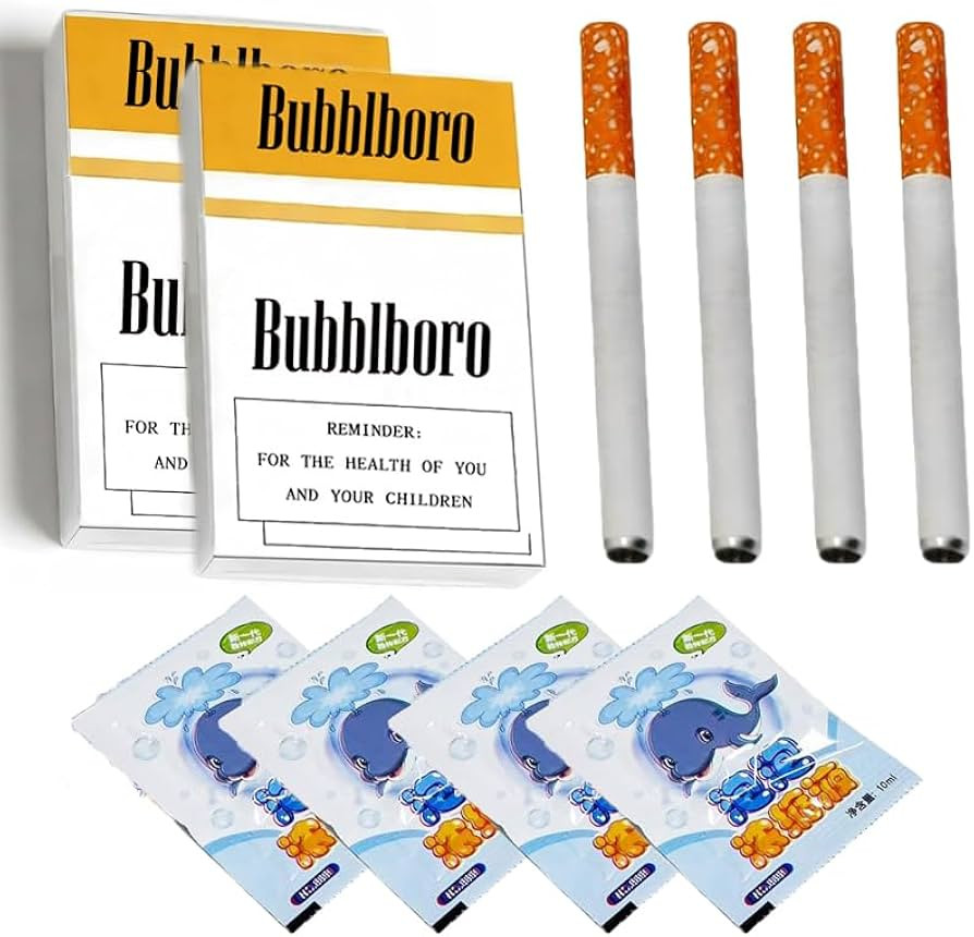 2 Pack Bubble Cigarette Pack, Mini Bubble Blower Sticks Stress Relief Toy for Men Women, Birthday... | Amazon (US)