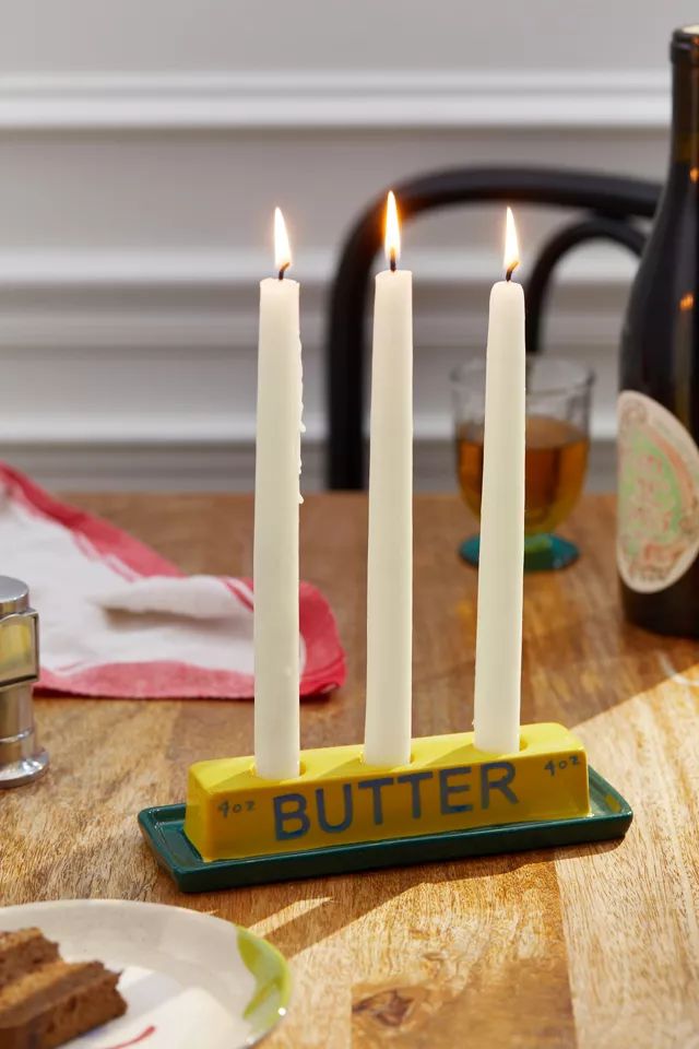 Butter Taper Candle Holder | Urban Outfitters (US and RoW)