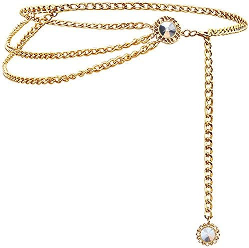 Glamorstar Multilayer Metal Waist Chain Dress Belts Metal Belt for Women | Amazon (US)
