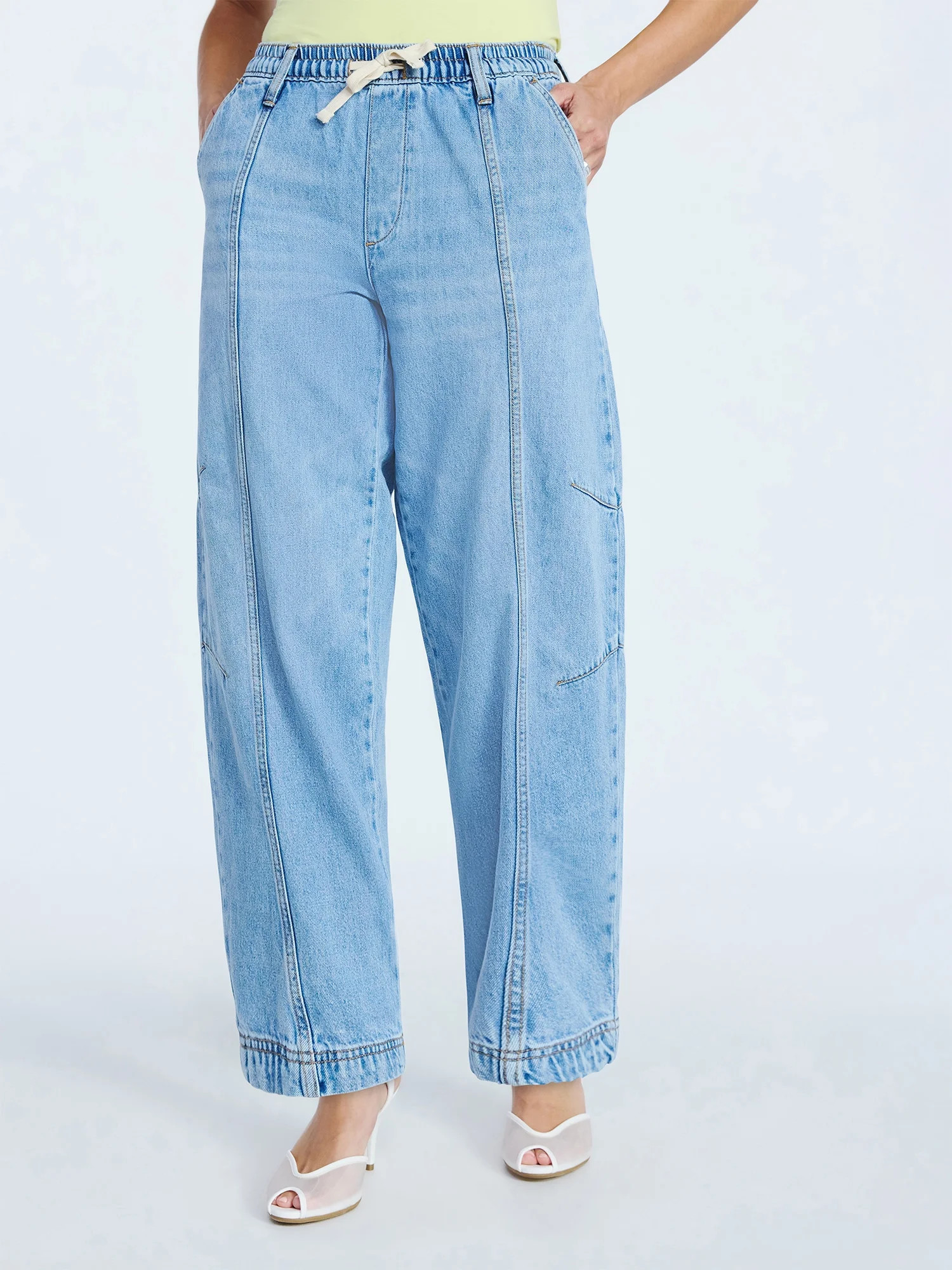 Scoop Women's Pull-on Crop Barrel Pants, Sizes XS-XXL | Walmart (US)