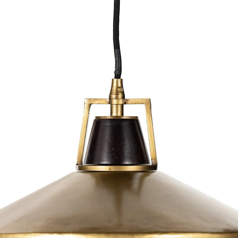 Exeter 1 - Light Toasted Mango/Antique Brass Single Pendant | Wayfair North America
