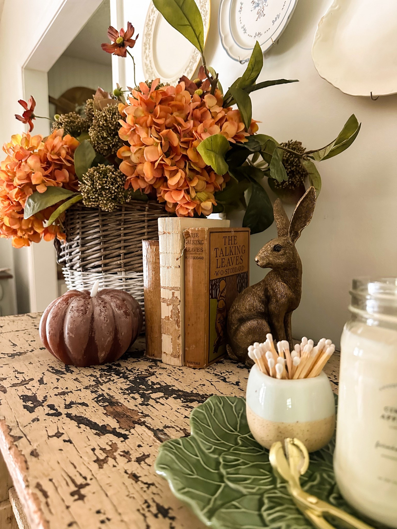 Cozy fall nook! With all the cottage farmhouse vibes and smells 

Exact pumpkin from hobby lobby
Antique candle code for 20% off is code: ITTYBITTY20

#LTKSeasonal #LTKautumn #LTKHome