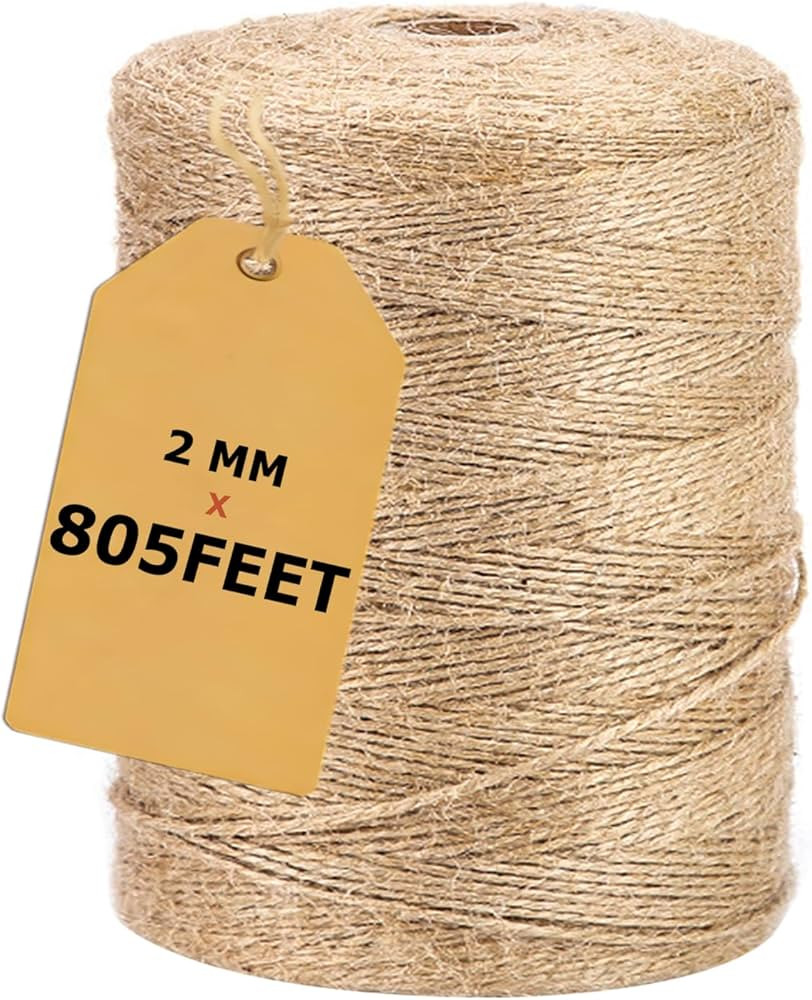 Jute Twine 805FT, Jute Rope for Crafts Gardening Plant Accessories Gift Wrapping, Arts & Crafts A... | Amazon (US)