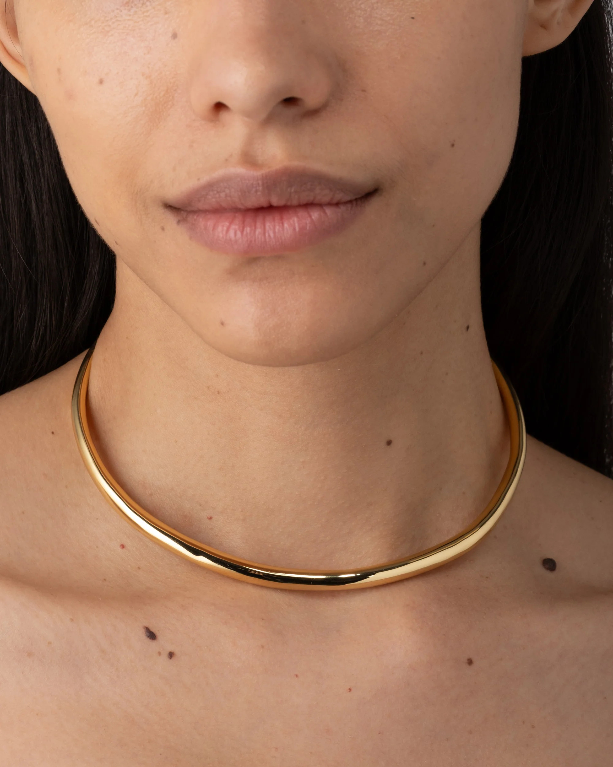 Thin Gold Collar Necklace | Simple 14k Gold Plated | Alexis Bittar