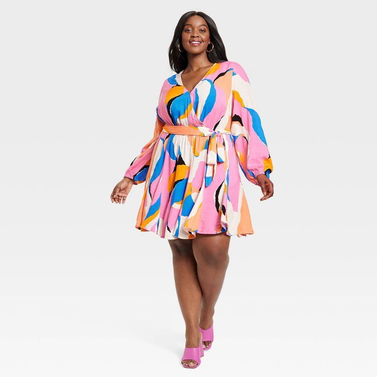 Women's Balloon Long Sleeve Woven Dress - Ava & Viv™ | Target