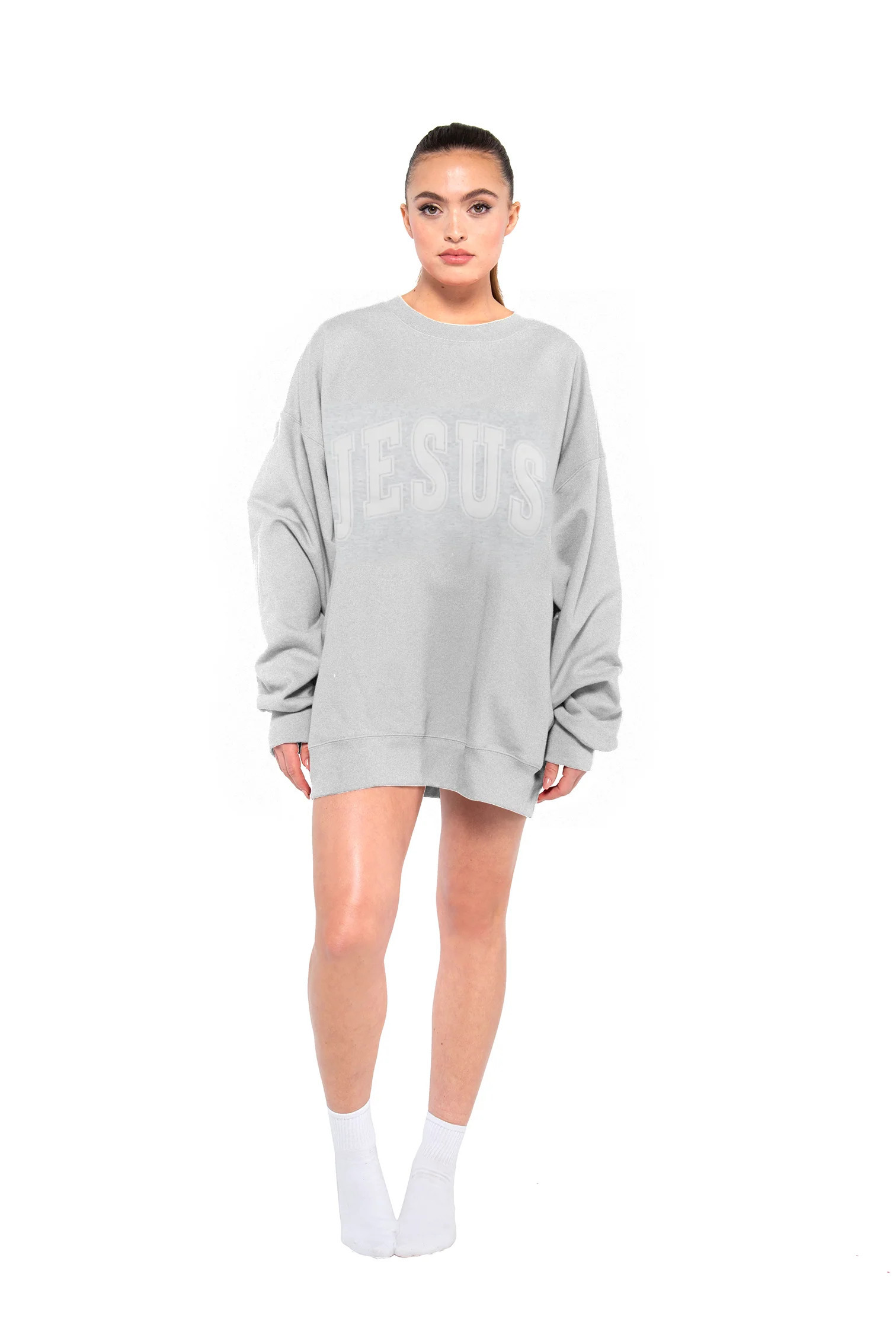 JESUS SWEATSHIRT LT HEATHER GREY | The Bar