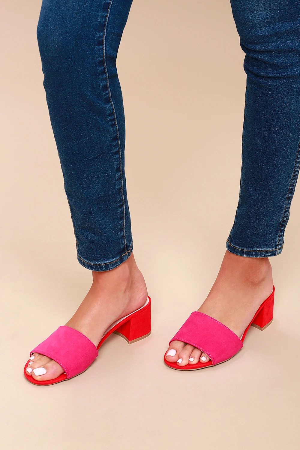 Jax Fuchsia Suede Mules | Lulus (US)