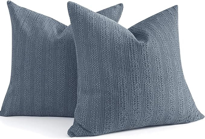 24x24 Pillow Covers Set of 2 Euro Sham Pillow Covers Cotton Euro Pillow Shams, Boho Throw Pillow ... | Amazon (US)