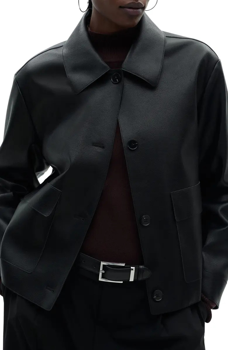 MANGO Sabina Faux Leather Jacket | Nordstrom | Nordstrom