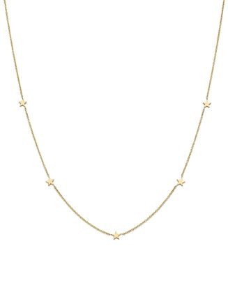 14K Yellow Gold Star Station Necklace, 16" | Bloomingdale's (US)