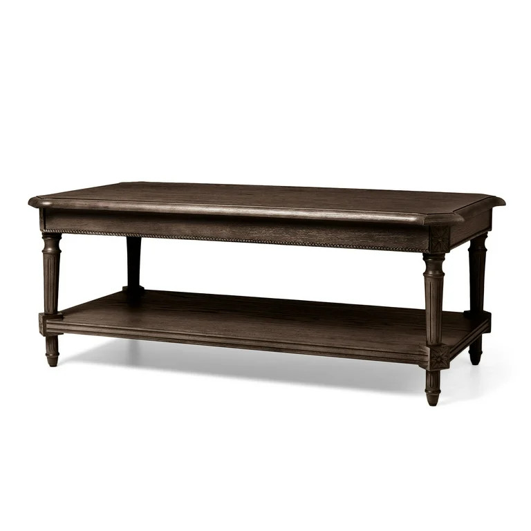 Open Box Maven Lane Traditional Rectangular Wooden Coffee Table, Antiqued Brown | Walmart (US)