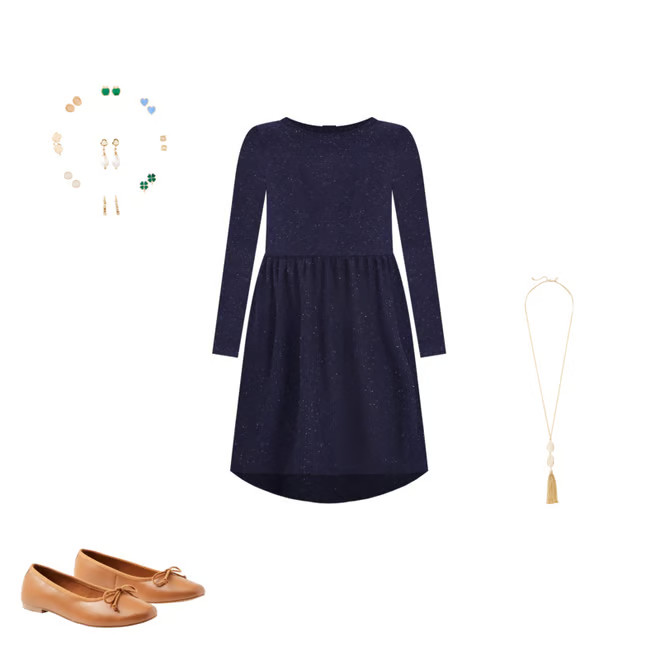 Flecked Button Back Swing Dress | LOFT