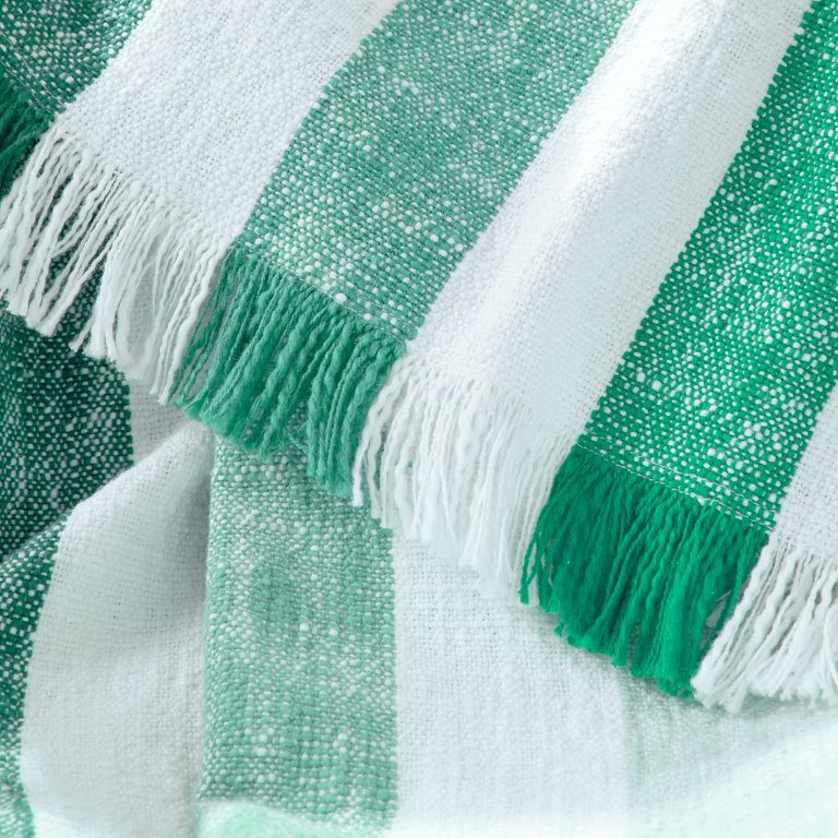 Gap Home Kids Ombre Stripe Organic Cotton Throw with Fringe, Green, 50 x60 | Walmart (US)