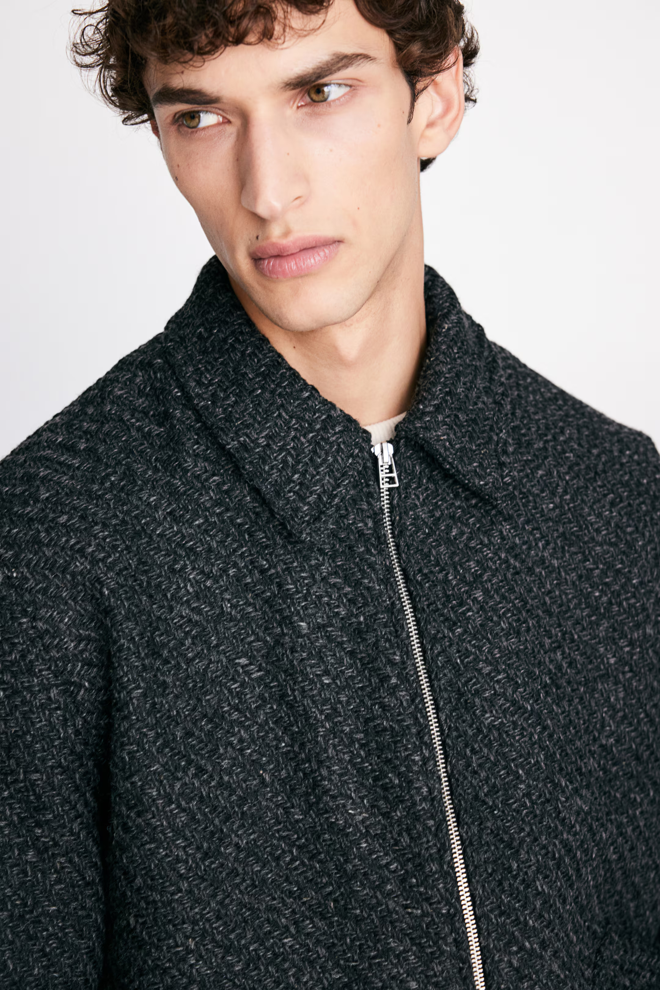 Regular Fit Tweed overshirt | H&M (UK, MY, IN, SG, PH, TW, HK)