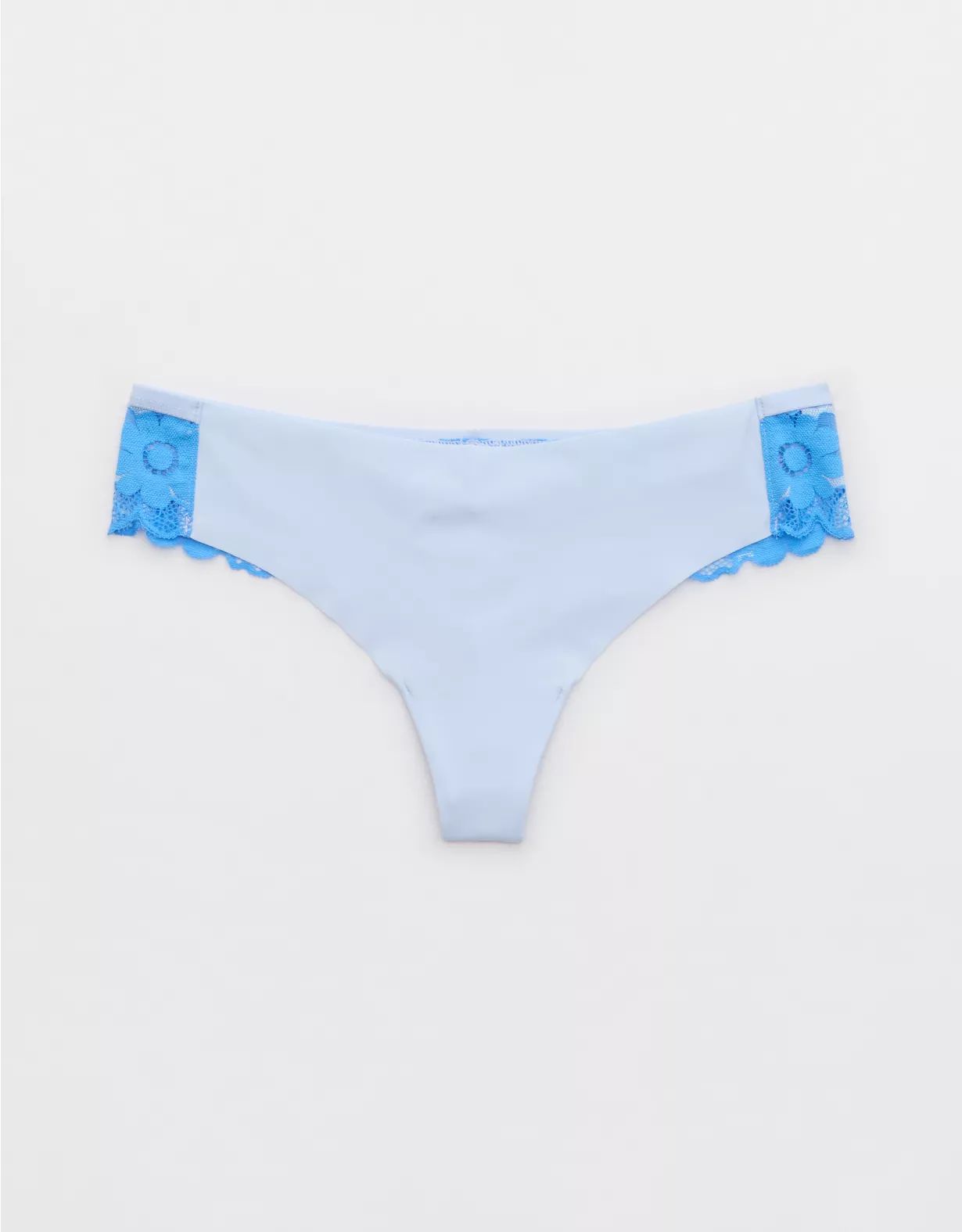 SMOOTHEZ No Show Lace Thong Underwear | Aerie