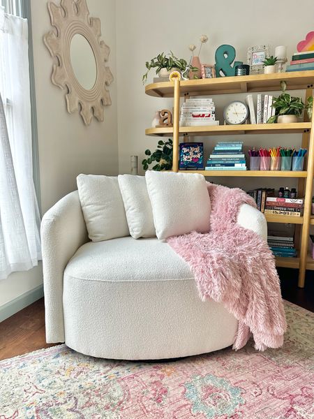 After months of searching for a cute, comfy, and affordable oversized chair for my office, I settled on this gem which was under $300! It came yesterday and I am so impressed with how sturdy and fab it is for the price. 😍 And it swivels!

#LTKhome