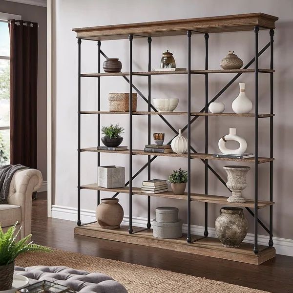 Barnstone Cornice Triple Shelving Bookcase by iNSPIRE Q Artisan | Bed Bath & Beyond