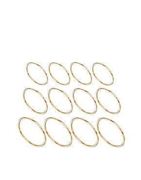 ASOS Multipack Fine Every Finger Rings - Gold | ASOS US