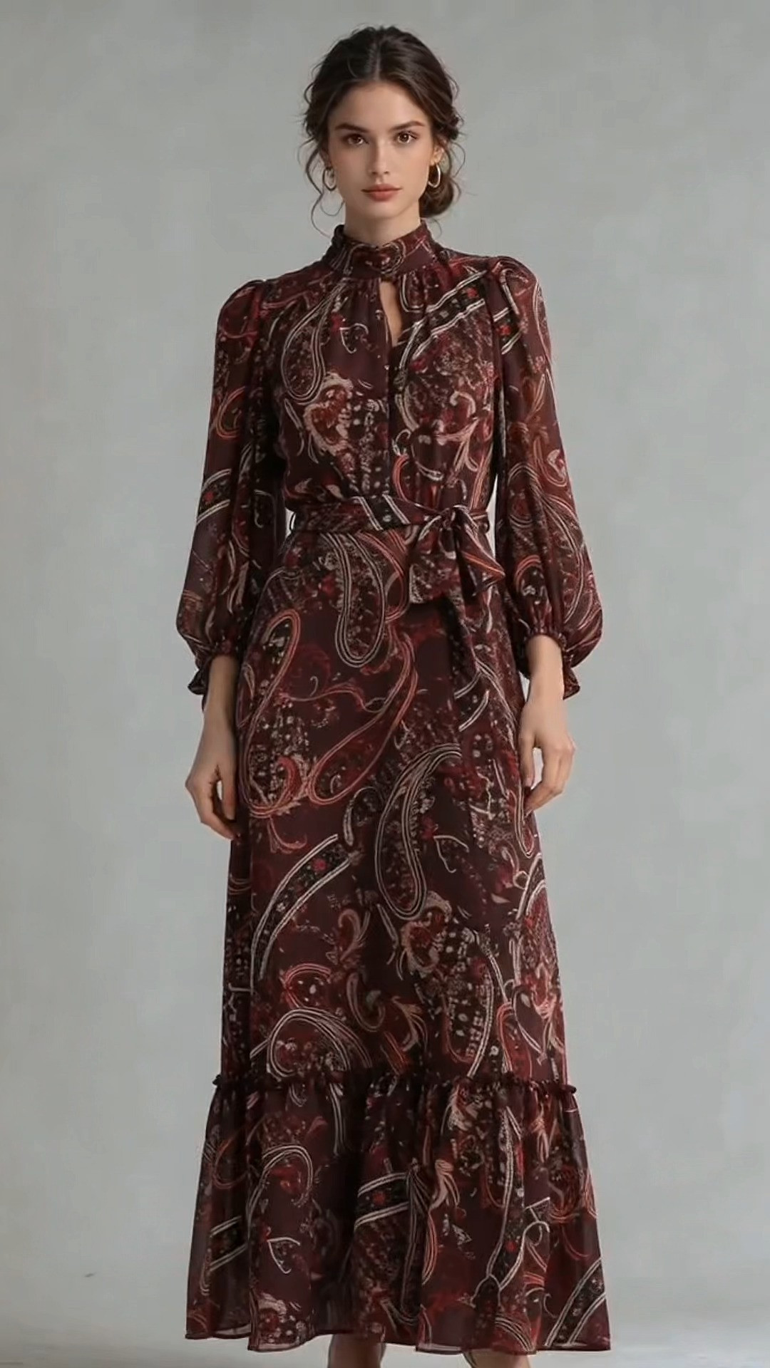 Boho Paisley Print Long‑Sleeve Maxi Dress

#PrintedDress #FallFashion #BohoDress #LongSleeveDress 

 #LTKootd #LTKOver40 #LTKWorkwear