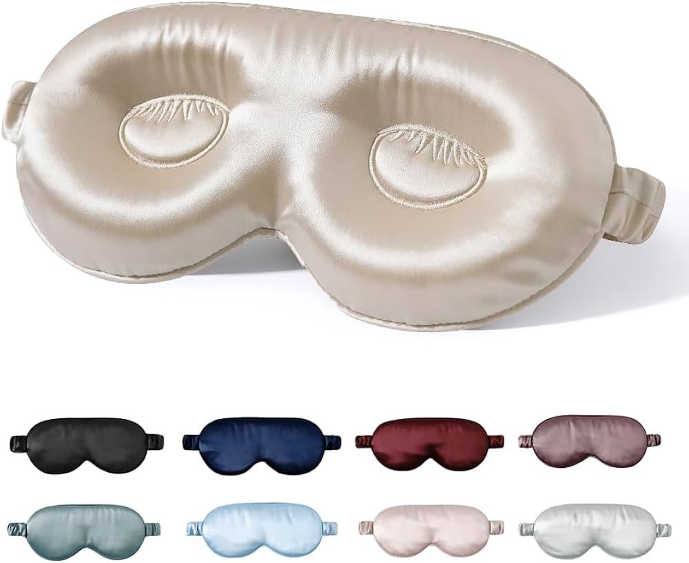 ZIMASILK Adjustable Pure Mulberry Silk Sleep Mask, 3D Contoured Cup Eye Mask for Sleeping, Super ... | Amazon (US)