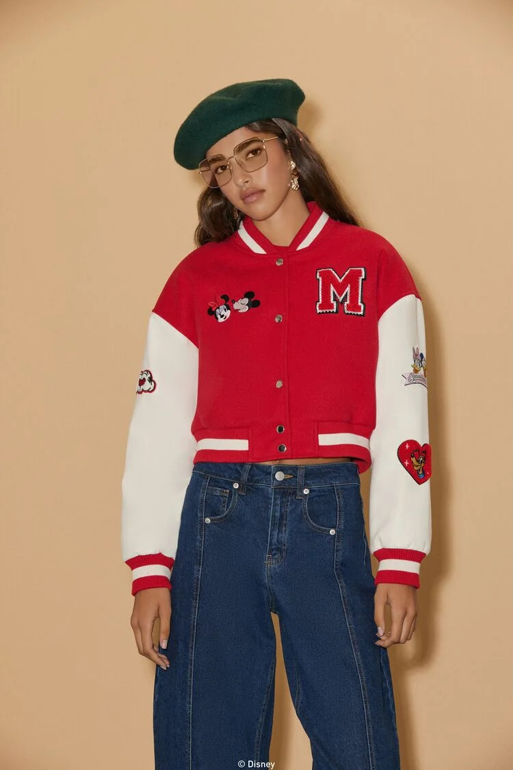 Disney Mickey & Friends Varsity Jacket | Forever 21