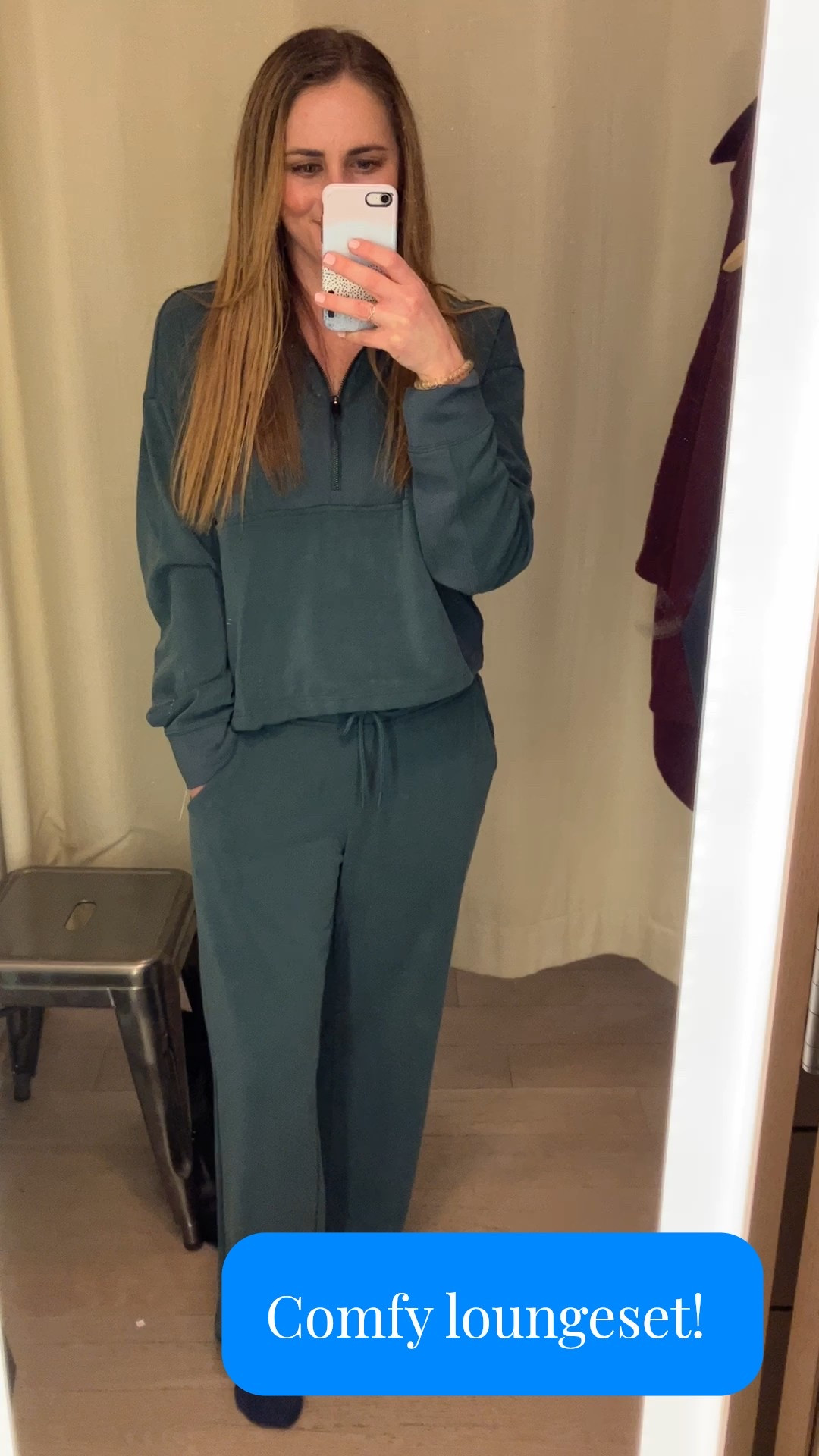 The comfiest lounge set! These wide leg sweatpants are so cute and I love this quarter zip pullover. The pullover looks amazing with leggings too! All available in multiple colors. 

#LTKootd #LTKmomlife #LTKdayinmylife