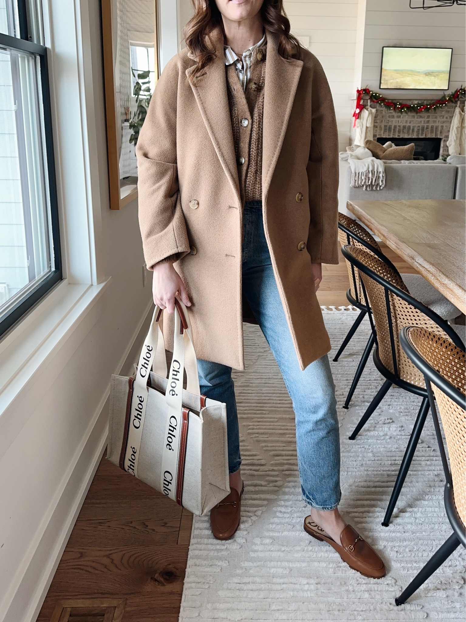 Coat runs big, I went down 2 sizes, Xxs
Jeans I’m in my bigger size, 26
Cardigan runs big, XS
Top I went up a size for more room, 6

#LTKstyletip #LTKSeasonal #LTKover40