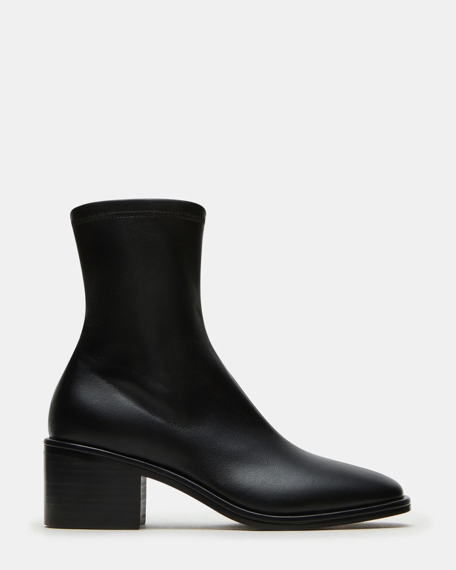 CIARA Black Block Heel Ankle Boot | Women's Booties | Steve Madden (US)
