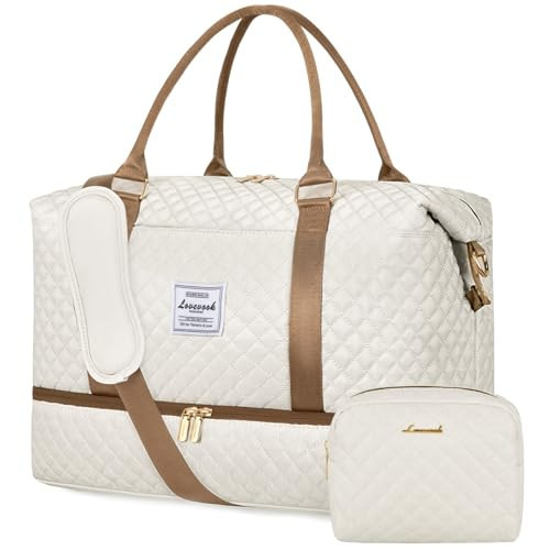 LOVEVOOK Travel Duffle Bag,Weekender Bags for Women with Shoe Compartment,Carry on Overnight Bag with Toiletry Bag,Gym Duffel Bag with Wet Pocket,Hospital Bags for Labor and Delivery | Amazon (US)