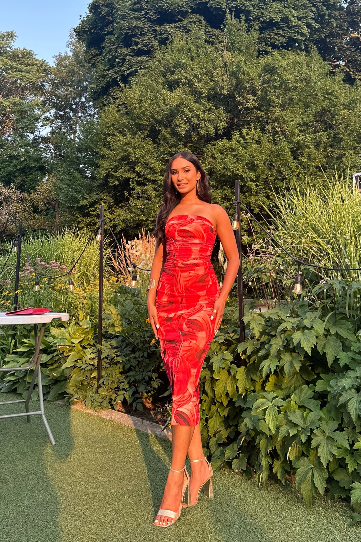 The perfect wedding guest dress for a summer or outdoor wedding! Dress code was garden formal 🫶 Love this bodycon ruched dress! 

#LTKcanada #LTKsummer #LTKwedding