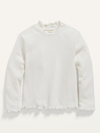 Long-Sleeve Rib-Knit Mock-Neck Top for Toddler Girls | Old Navy (US)