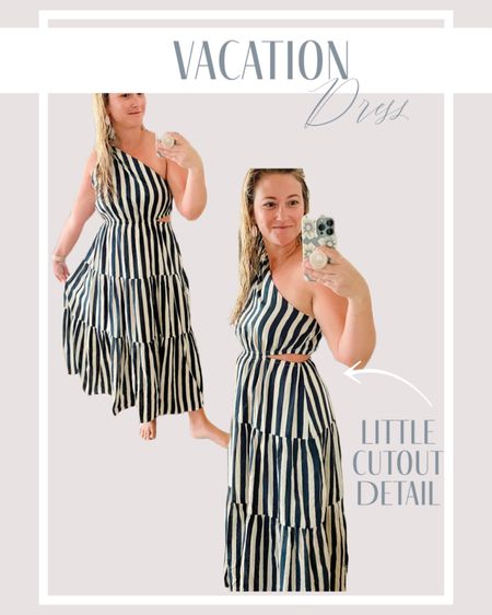 This dress is perfection! I’m gonna wear it to Italy next month! Would be perfect for the beach , a summer wedding and so much more ! Striped one shoulder maxi dress with cutout detail ! 

#LTKSeasonal #LTKwedding #LTKtravel