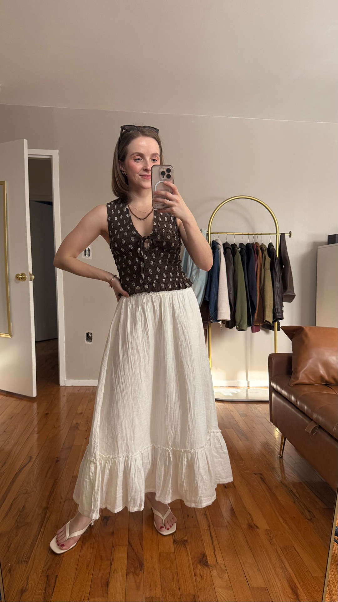 Stretchy shell print tank paired with Quince 100% cotton gauze maxi skirt xs
Lined & super stretchy waist 


#LTKPetite #LTKootd #LTKTravel