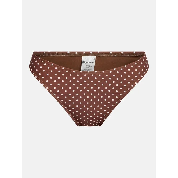 No Boundaries High Cut Polka Dot Bikini Bottoms, Women's XXS-XXL | Walmart (US)